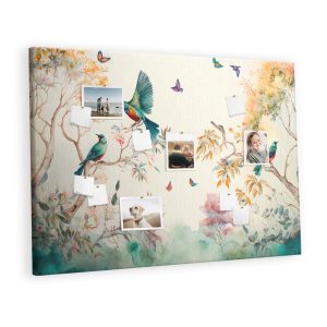 Tablica korkowa 120×80 cm do kuchni + pinezki Ptaki natura 346598