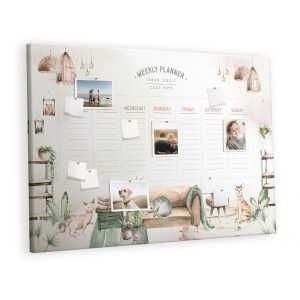 Tablica korkowa 120×80 cm do pracy + pinezki Organizer 528116