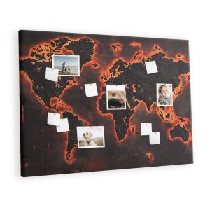 Tablica korkowa 120×80 cm do salonu + pinezki Mapa świata 354905 Tablica korkowa 120×80 cm do salonu + pinezki Mapa świata 354905