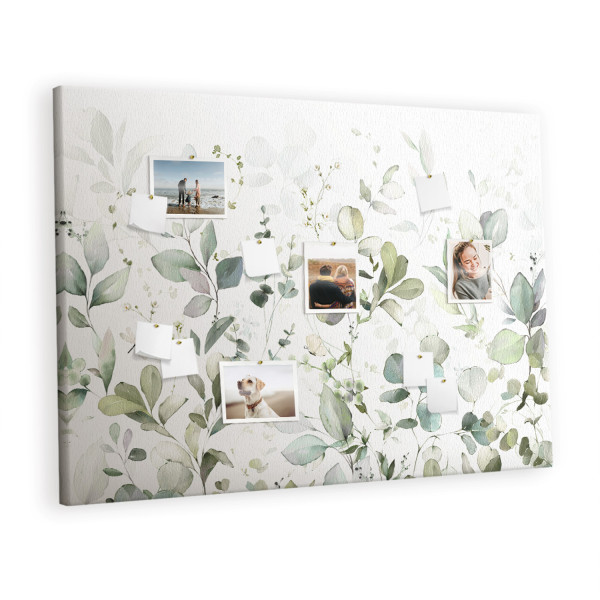 Tablica korkowa 120x80 cm do salonu + pinezki Rośliny 350855