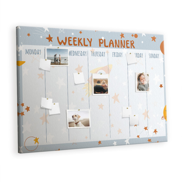 Tablica korkowa 120x80 cm organizer + pinezki Planer 383375
