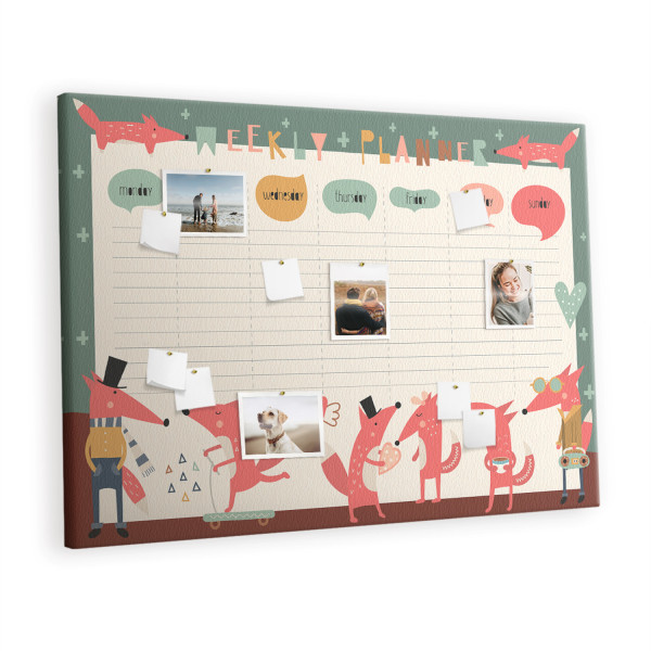 Tablica korkowa 120x80 cm organizer + pinezki Planer 383387