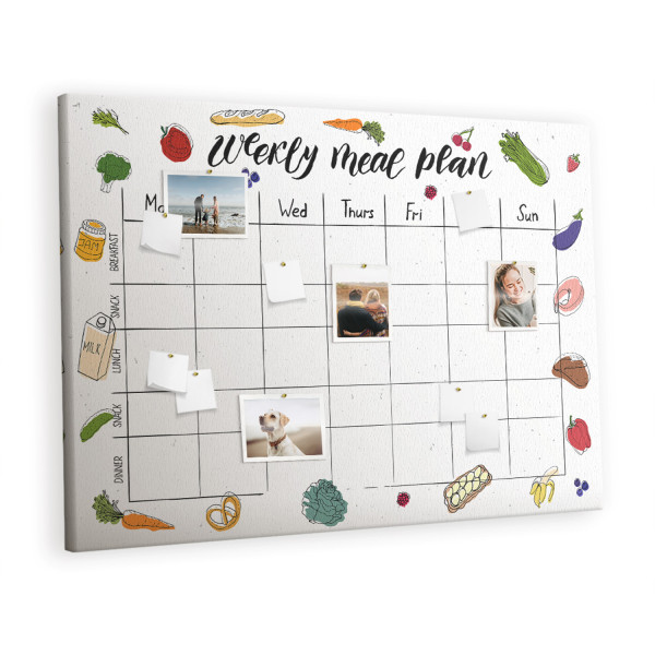 Tablica korkowa 120x80 cm planer + pinezki Organizer 407290