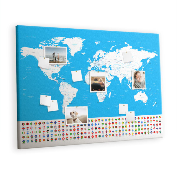 Tablica korkowa 140x100 cm do sypialni + pinezki Organizer 426000