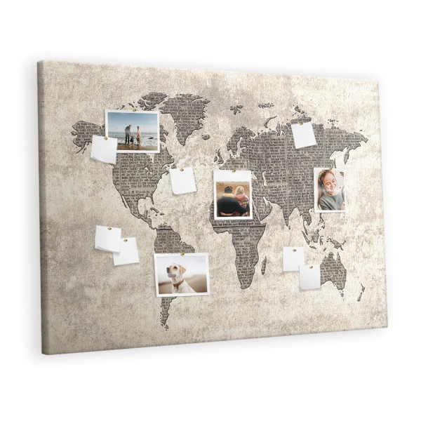 Tablica korkowa 140x100 cm organizer + pinezki Mapa 425980