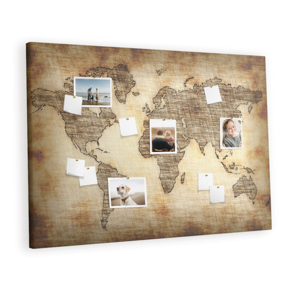Tablica korkowa 140x100 cm organizer + pinezki Mapa 372665