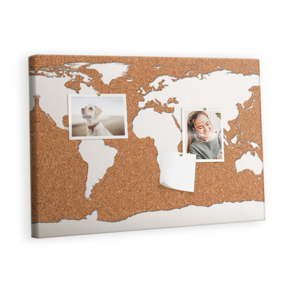 Tablica korkowa 60x40 cm dekoracyjna + pinezki Mapa 407295