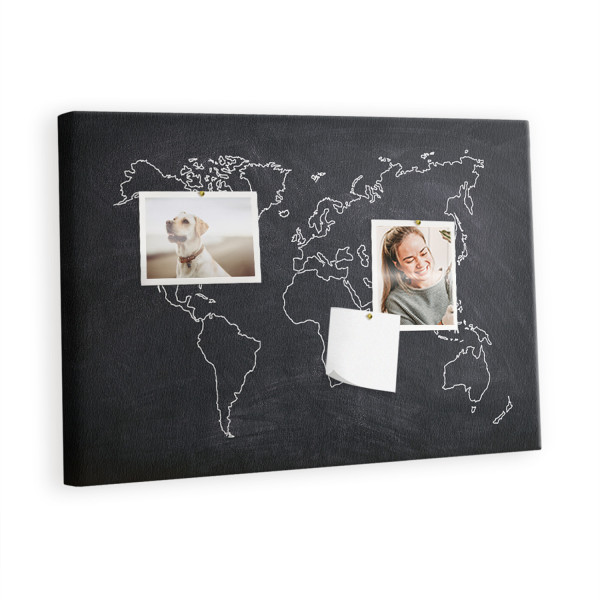 Tablica korkowa 60x40 cm dekoracyjna + pinezki Mapa 428772
