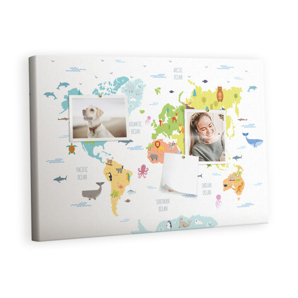 Tablica korkowa 60x40 cm dekoracyjna + pinezki Organizer 407746