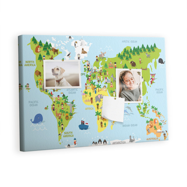 Tablica korkowa 60x40 cm dekoracyjna + pinezki Organizer 426012