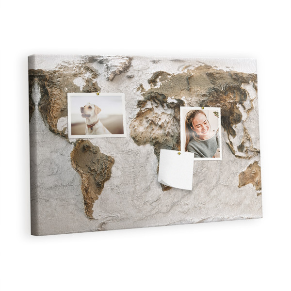 Tablica korkowa 60x40 cm dla dzieci + pinezki Stara mapa 372687