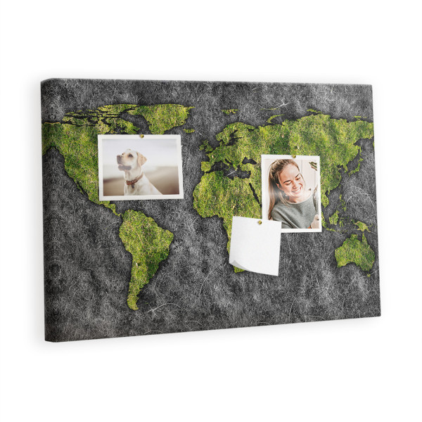 Tablica korkowa 60x40 cm do kuchni + pinezki Mapa świata 354969