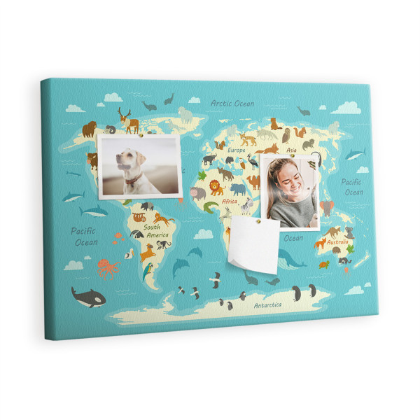 Tablica korkowa 60x40 cm do kuchni + pinezki Organizer 407762