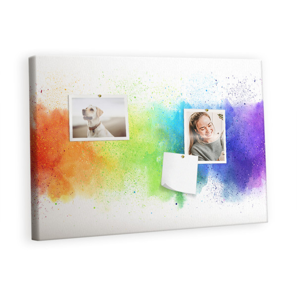 Tablica korkowa 60x40 cm do kuchni + pinezki Tęcza 407758