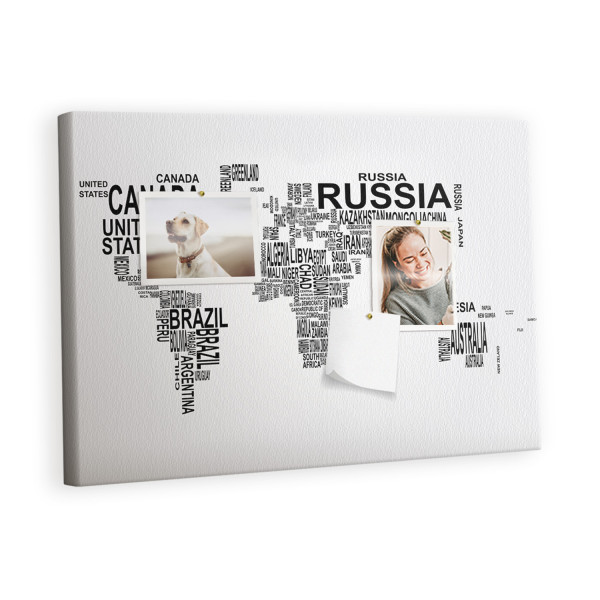 Tablica korkowa 60x40 cm do sypialni + pinezki Organizer 407772