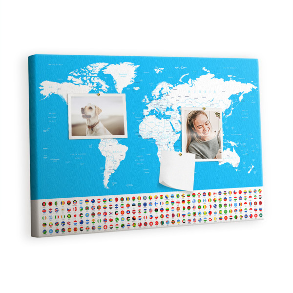 Tablica korkowa 60x40 cm do sypialni + pinezki Organizer 528751