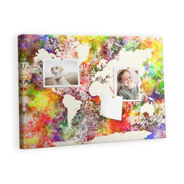 Tablica korkowa 60x40 cm organizer + pinezki Akwarelowa 372740