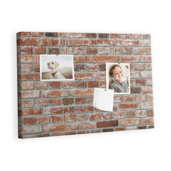 Tablica korkowa 60x40 cm organizer + pinezki Cegła mur 398479