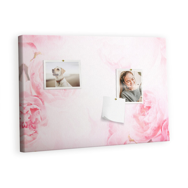 Tablica korkowa 60x40 cm organizer + pinezki Kwiaty 346628