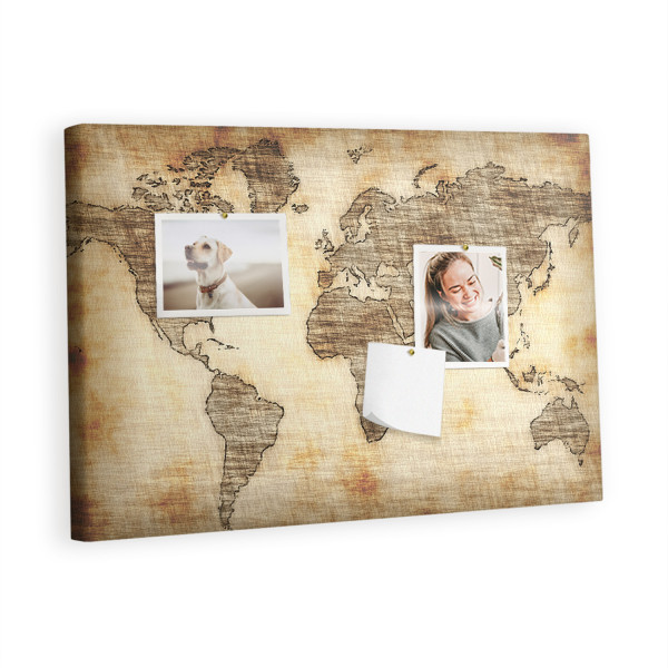 Tablica korkowa 60x40 cm organizer + pinezki Mapa 372718
