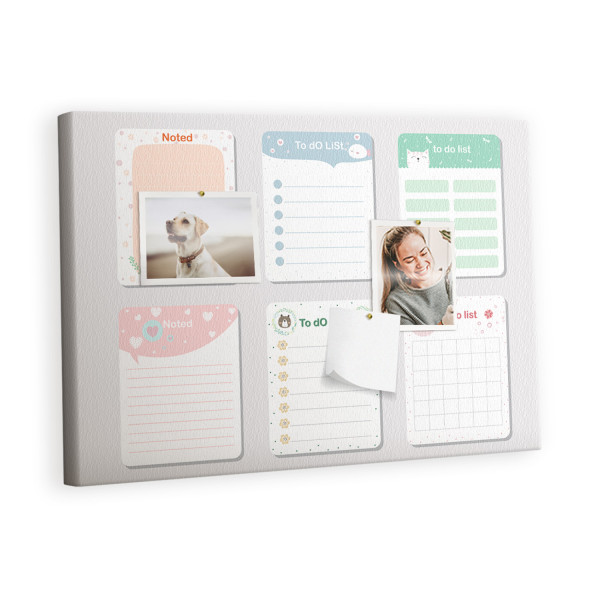 Tablica korkowa 60x40 cm organizer + pinezki Notatki 428705