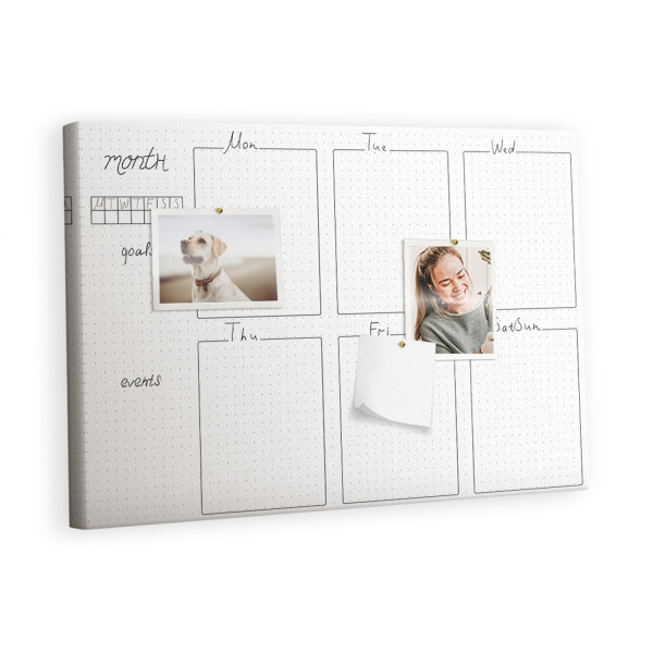 Tablica korkowa 60x40 cm organizer + pinezki Plan 407660