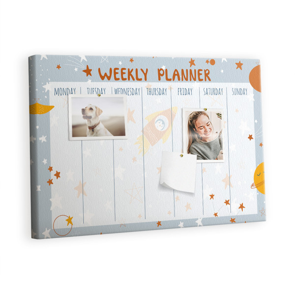 Tablica korkowa 60x40 cm organizer + pinezki Planer 383573