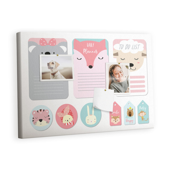 Tablica korkowa 60x40 cm organizer + pinezki Planer 428818