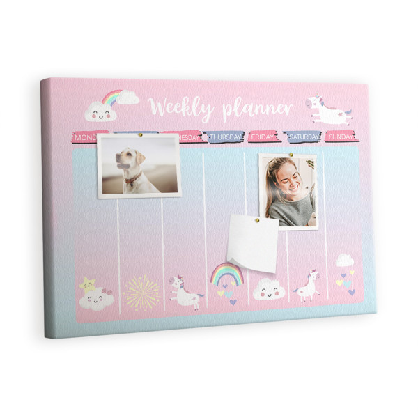 Tablica korkowa 60x40 cm organizer + pinezki Planer 383524