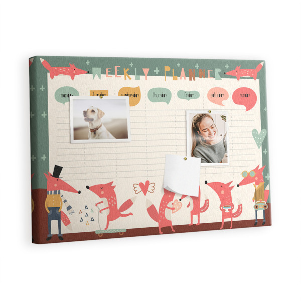 Tablica korkowa 60x40 cm organizer + pinezki Planer 383564