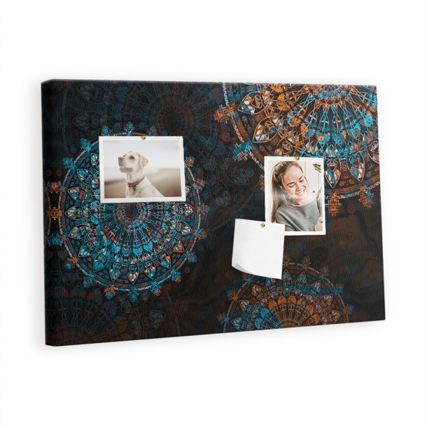 Tablica korkowa 60x40 cm organizer + pinezki Wzór mandala 428661