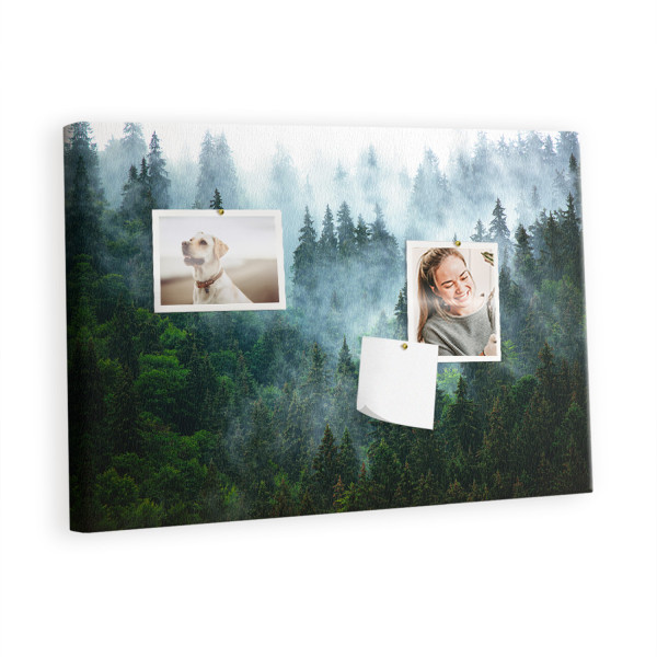 Tablica korkowa 60x40 cm planer + pinezki Mglisty las 395533