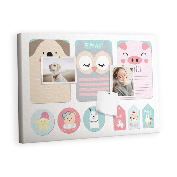 Tablica korkowa 60x40 cm planer + pinezki Organizer 428563