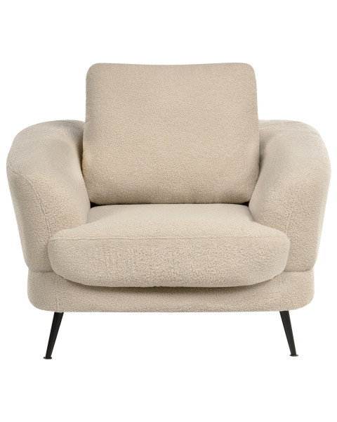 Tapicerowany fotel boucle jasnobeżowy 775007