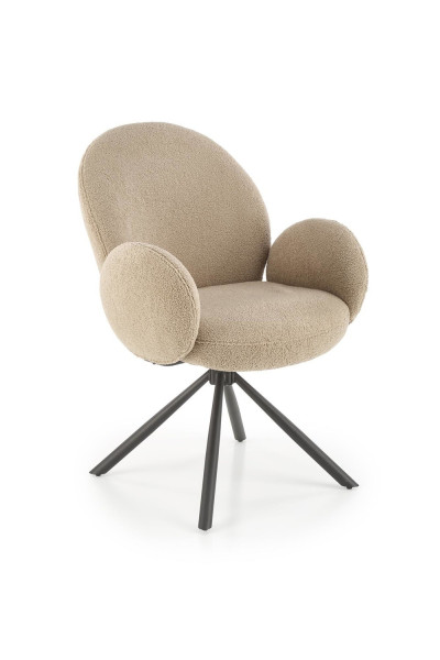 Tapicerowany fotel obrotowy 180° SNOOPY, cappuccino 841468