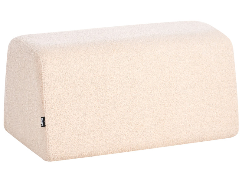 Tapicerowany puf boucle beżowy 716385
