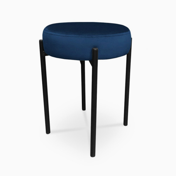 Tapicerowany taboret Dior do salonu / granatowy / MG16 355329