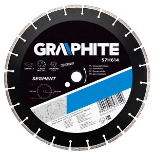 Tarcza 350 x 25.4 mm, segmentowa,GRAPHITE 57H614 158095 Tarcza 350 x 25.4 mm, segmentowa,GRAPHITE 57H614 158095
