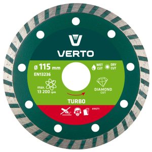 Tarcza diamentowa 115 x 22.2 mm turbo VERTO 61H2T1 158135 Tarcza diamentowa 115 x 22.2 mm turbo VERTO 61H2T1 158135