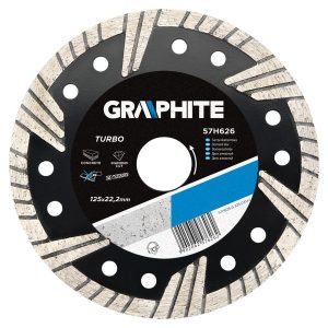 Tarcza diamentowa 125×22 mm, turbo GRAPHITE 57H626 158110 Tarcza diamentowa 125×22 mm, turbo GRAPHITE 57H626 158110
