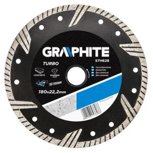 Tarcza diamentowa 180×22.2mm turbo GRAPHITE 57H628 158244 Tarcza diamentowa 180×22.2mm turbo GRAPHITE 57H628 158244