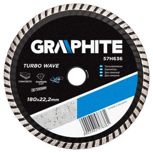 Tarcza diamentowa 180×22.2mm turbo GRAPHITE 57H636 158104 Tarcza diamentowa 180×22.2mm turbo GRAPHITE 57H636 158104