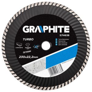 Tarcza diamentowa 230×22.2mm turbo GRAPHITE 57H638 158118 Tarcza diamentowa 230×22.2mm turbo GRAPHITE 57H638 158118