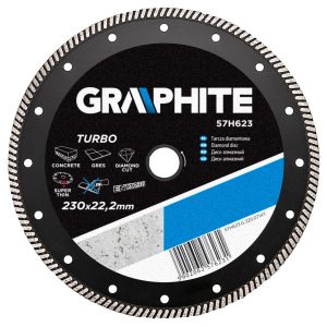 Tarcza diamentowa 230×22 mm,turbo GRAPHITE 57H623 158285 Tarcza diamentowa 230×22 mm,turbo GRAPHITE 57H623 158285