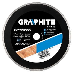 Tarcza diamentowa 250×25.4mm pełna GRAPHITE 57H645 158259 Tarcza diamentowa 250×25.4mm pełna GRAPHITE 57H645 158259