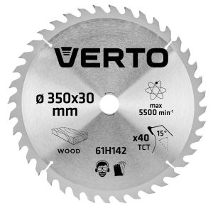 Tarcza do pilarki 350x30mm, 40 zębów, VERTO 61H142 158241 Tarcza do pilarki 350x30mm, 40 zębów, VERTO 61H142 158241