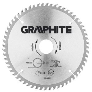 Tarcza do pilarki, widiowa, 185×30 mm, 55H601 GRAPHITE 158260 Tarcza do pilarki, widiowa, 185×30 mm, 55H601 GRAPHITE 158260