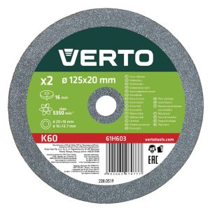 Tarcze szlifierskie 125 x 16mm, 2szt. VERTO 61H603 158291 Tarcze szlifierskie 125 x 16mm, 2szt. VERTO 61H603 158291