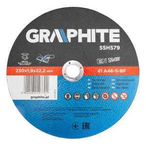 Tarcze tnące do metalu 230×1.9×22.2mm 5szt GRAPHITE 55H579 191956 Tarcze tnące do metalu 230×1.9×22.2mm 5szt GRAPHITE 55H579 191956