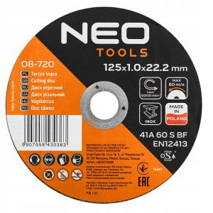 Tarcze tnące do metalu/INOX 125 x 1.0 x 22,2mm 25 sztuk NEO 301631 Tarcze tnące do metalu/INOX 125 x 1.0 x 22,2mm 25 sztuk NEO 301631